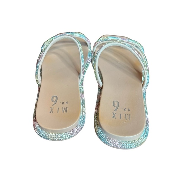 Mix No. 6 Pastel Rhinestone Slide Sandals - Picture 3 of 5